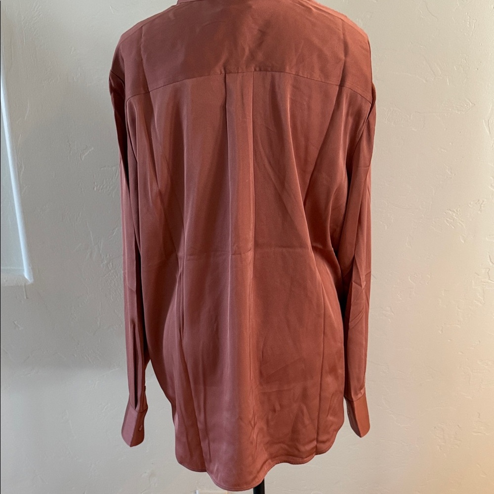Quince Button-Front Shirt in Rust Brown - Picture 3 of 6